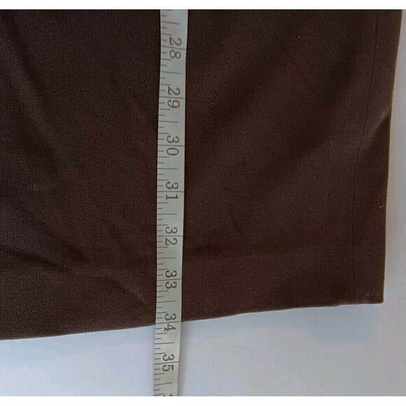 Vtg Rafaella Size 14 Dark Brown Maxi/Midi Straight Skirt w/Deep Rear Split - Picture 7 of 8